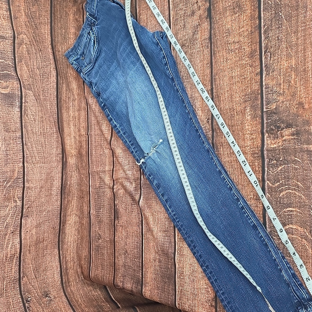 Joseph Abboud Blue Jeans with Distressed Details Size 38x30 Slim Fit AQ-1150 - Picture 9 of 10